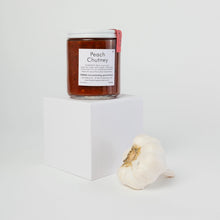 Load image into Gallery viewer, glass-of-peach-chutney-and-garlic-decoration