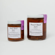 Load image into Gallery viewer, peach-basil-jam-in-two-sizes