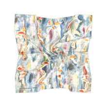 Load image into Gallery viewer, Turbulence in Blue – Silk scarf