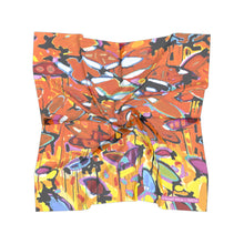 Load image into Gallery viewer, Turbulence in Orange – Silk scarf