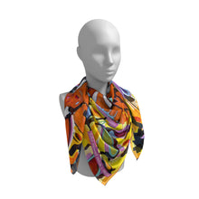 Load image into Gallery viewer, Turbulence in Orange – Silk scarf