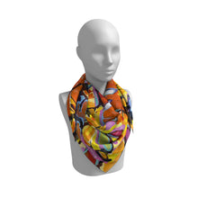 Load image into Gallery viewer, Turbulence in Orange – Silk scarf