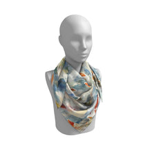 Load image into Gallery viewer, Turbulence in Blue – Silk scarf
