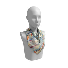 Load image into Gallery viewer, Turbulence in Blue – Silk scarf
