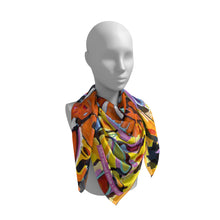 Load image into Gallery viewer, Turbulence in Orange – Silk scarf
